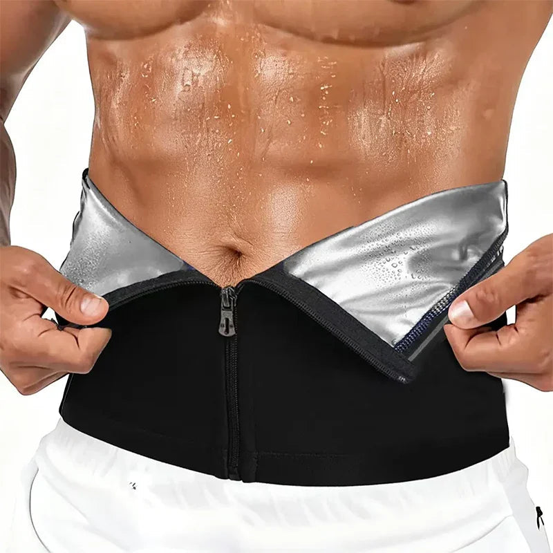 🏆 AEXZR®Waist Trainer Trimmer Zipper Sweat Belt🔥