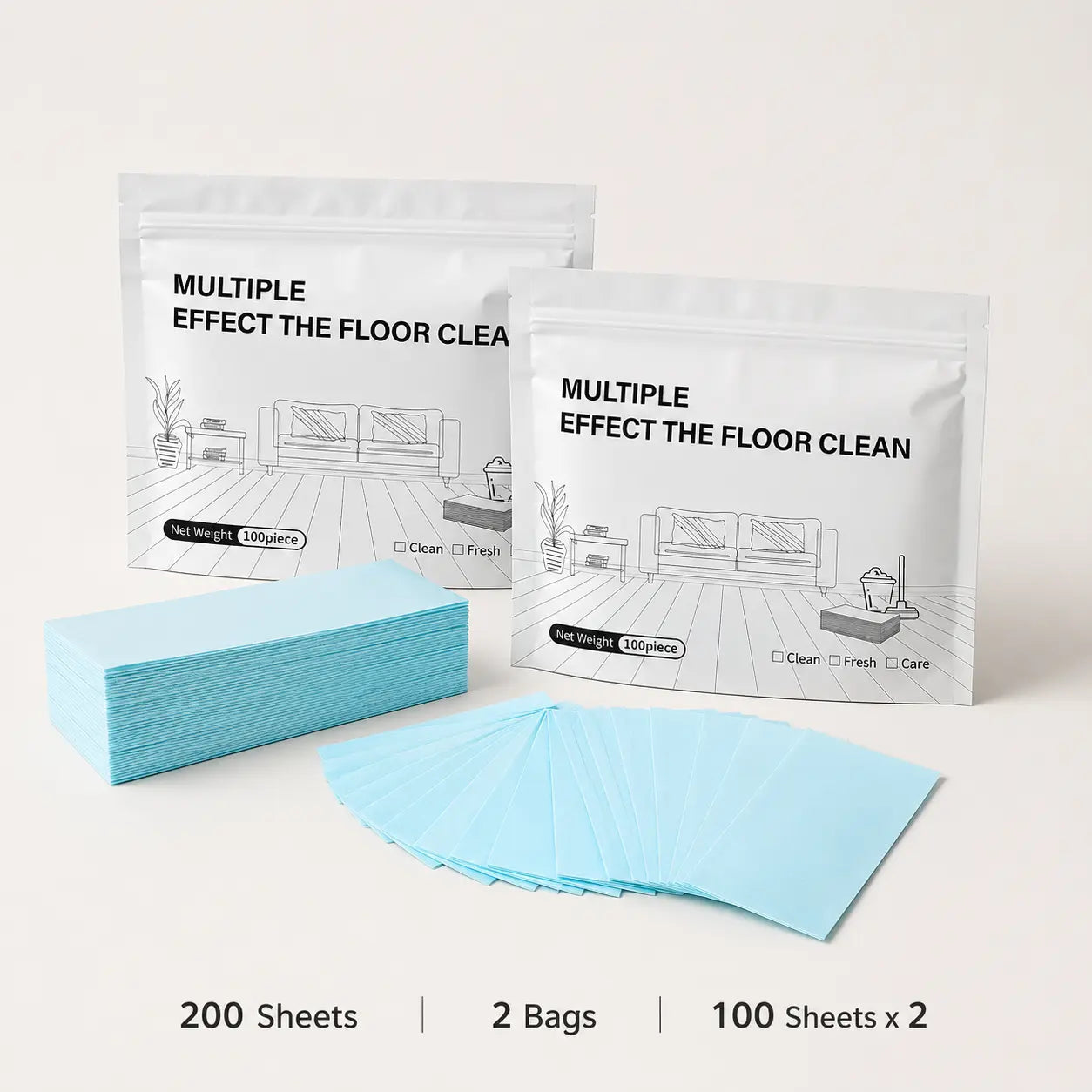 100 Piece Floor Cleaning Tablets Multi-Surfacecleaner for Hardwood Laminate Tile & RV Wallsantibacterial Deodorization Maintenance
