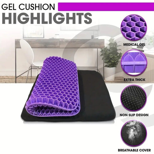 Ergonomic Silicone Gel Seat Cushion🌬️- Relief You Can Feel