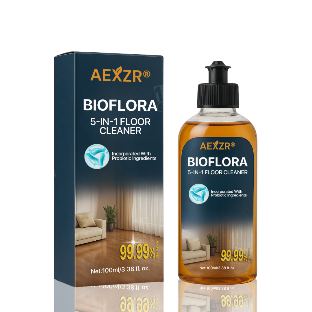 🏆 AEXZR® BioFlora 5-in-1 Floor Cleaner – World's First Prebiotic Formula, 10-Minute Dry