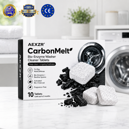 🏆Official Store|1 Wash, Zero Odor|AEXZR® CarbonMelt Bio-Enzyme Washer Cleaner Tablets