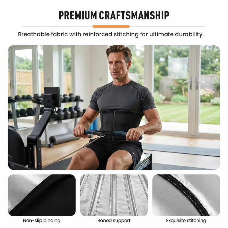 🏆 AEXZR®Waist Trainer Trimmer Zipper Sweat Belt🔥