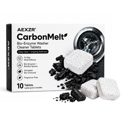 🏆Official Store|1 Wash, Zero Odor|AEXZR® CarbonMelt Bio-Enzyme Washer Cleaner Tablets