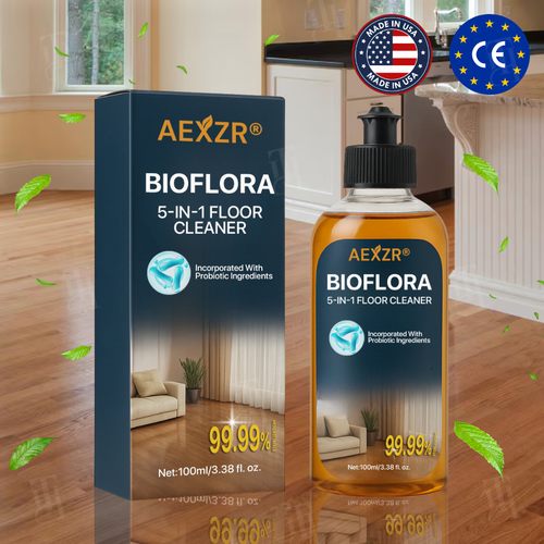 🏆 AEXZR® BioFlora 5-in-1 Floor Cleaner – World's First Prebiotic Formula, 10-Minute Dry