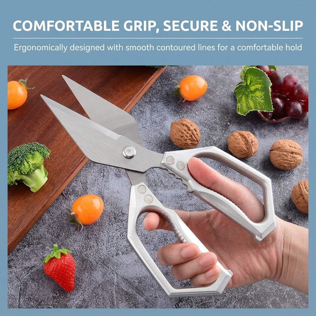 Heavy-Duty Kitchen Shears – Cut Poultry, Bones & Meat with Ease
