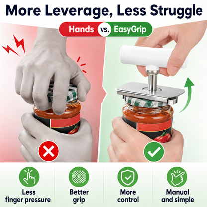 Jar Opener for Arthritis & Weak Hands – Adjustable Stainless Steel