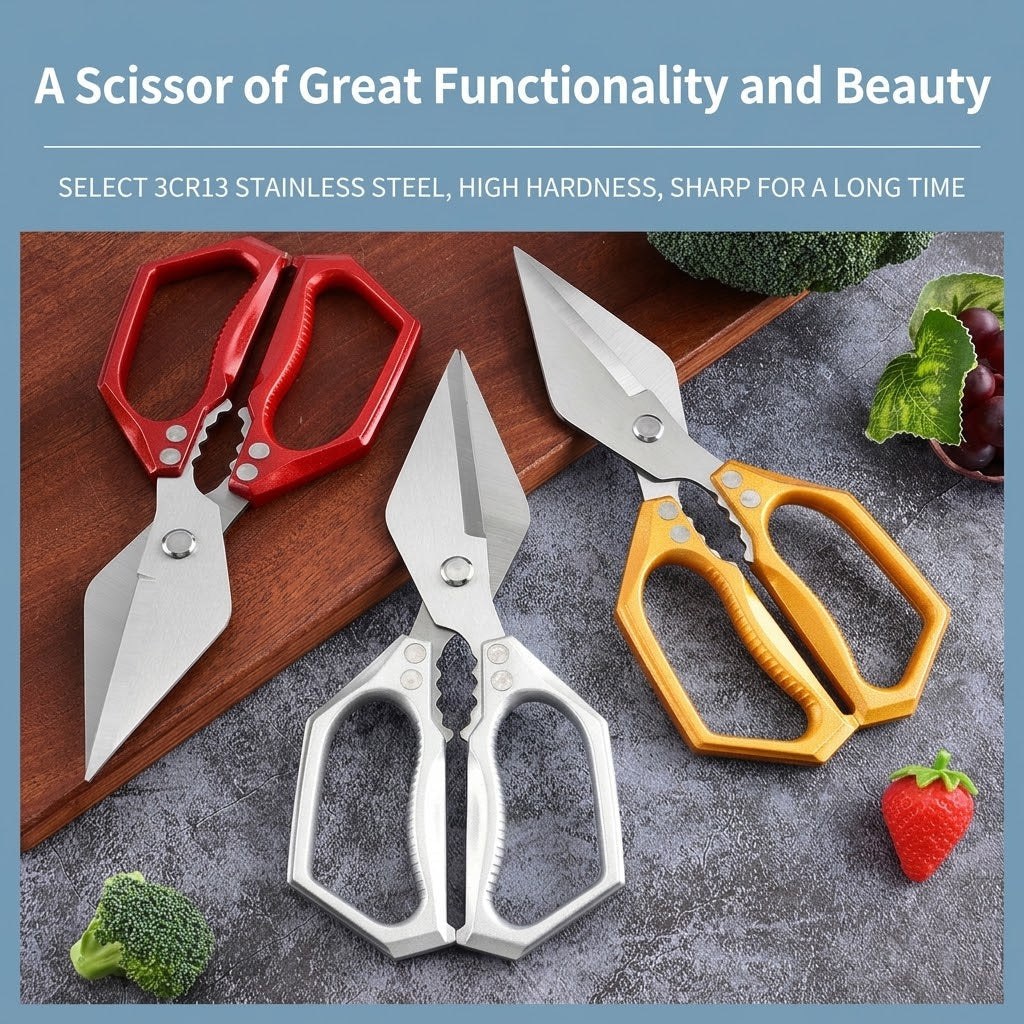 Heavy-Duty Kitchen Shears – Cut Poultry, Bones & Meat with Ease