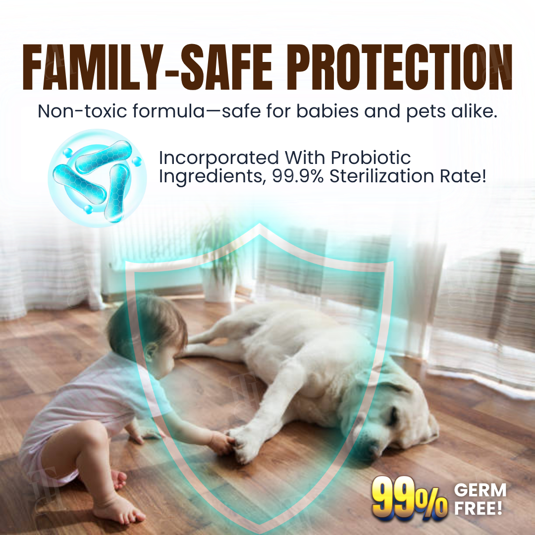 🏆 AEXZR® BioFlora 5-in-1 Floor Cleaner – World's First Prebiotic Formula, 10-Minute Dry