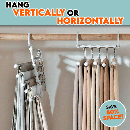👕Magic Multi-Hanger –✨ 1 Holds 5, Saves 80% Space✅