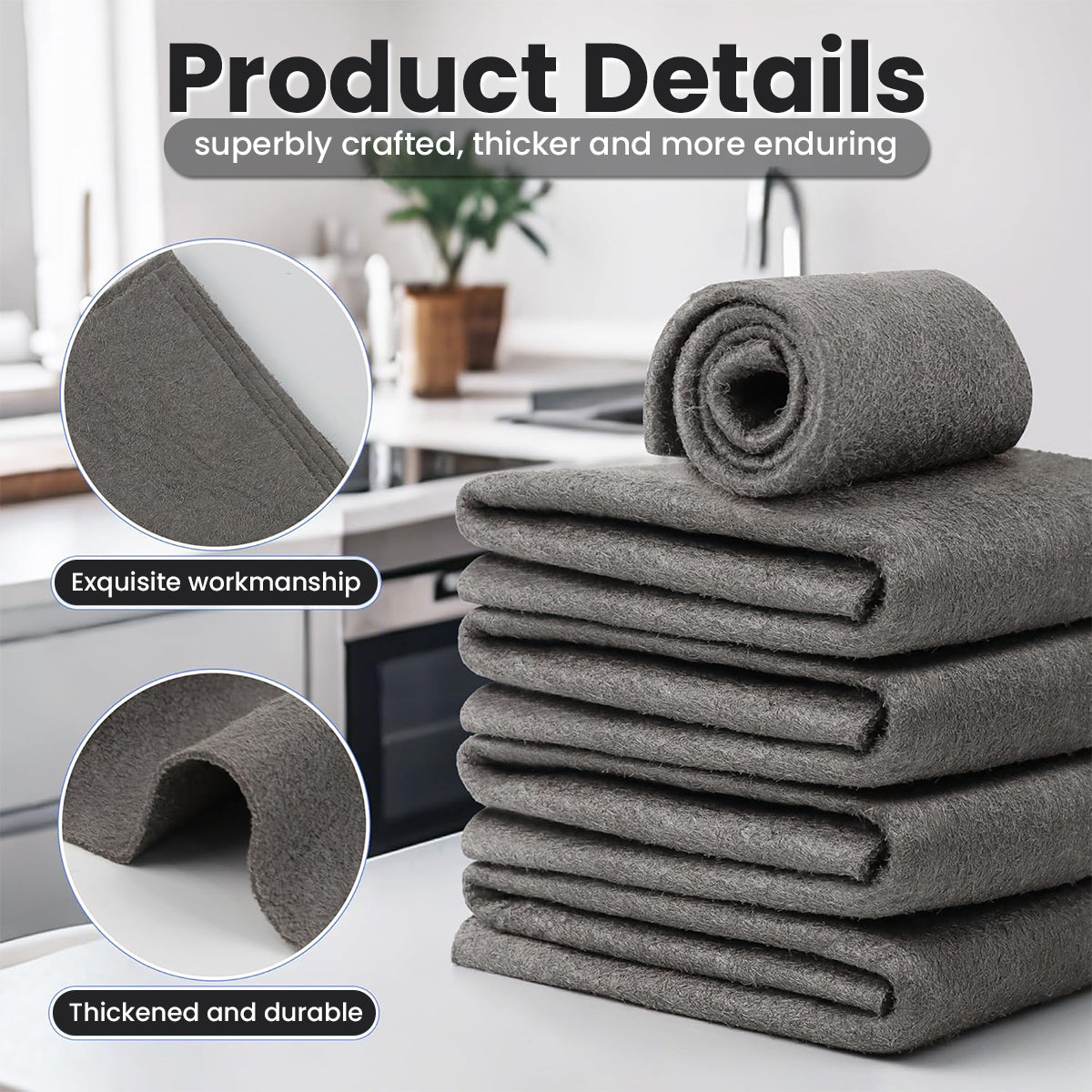 🧹Thickened Magic Microfiber Cleaning Cloth — Ultra-Absorbent & Lint-Free for Streak-Free Shine