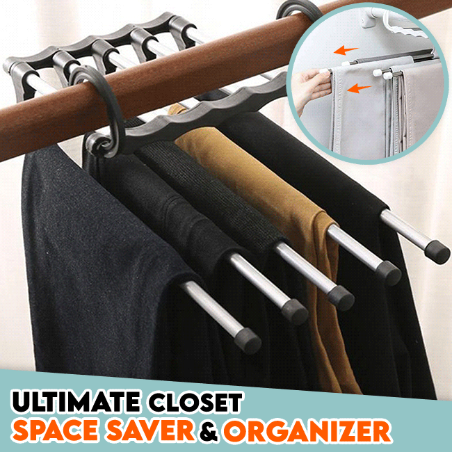 👕Magic Multi-Hanger –✨ 1 Holds 5, Saves 80% Space✅