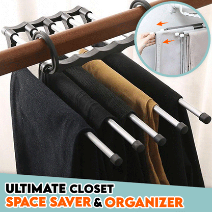 👕Magic Multi-Hanger –✨ 1 Holds 5, Saves 80% Space✅