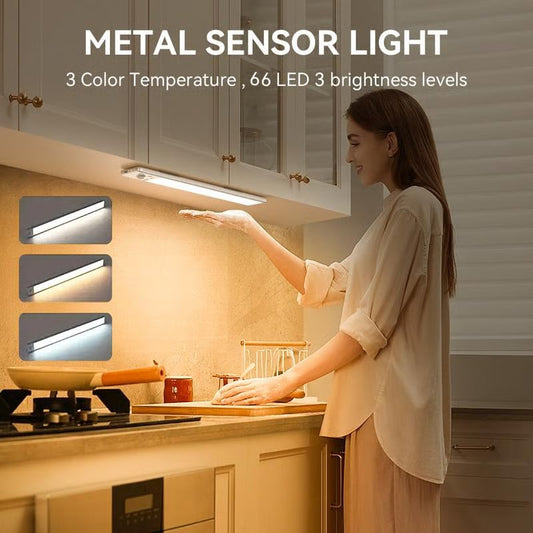 ✨3-Color Motion Sensor Light—🛡️ Magnetic, Rechargeable & Wireless LED for Any Space