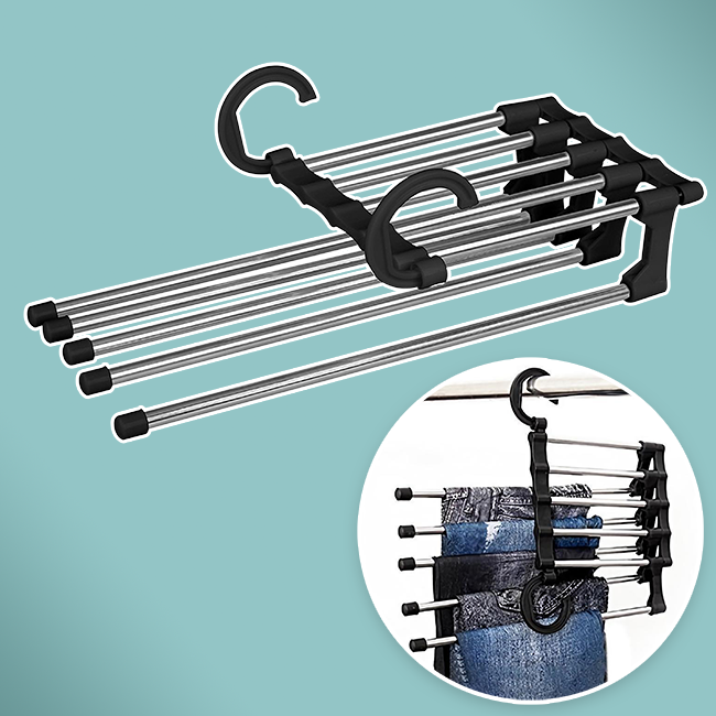 👕Magic Multi-Hanger –✨ 1 Holds 5, Saves 80% Space✅