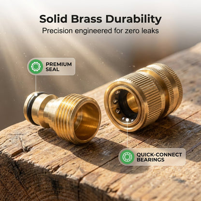🔥 Garden Hose Quick Connector – Leak-Free Brass Fitting, 200 PSI🔩