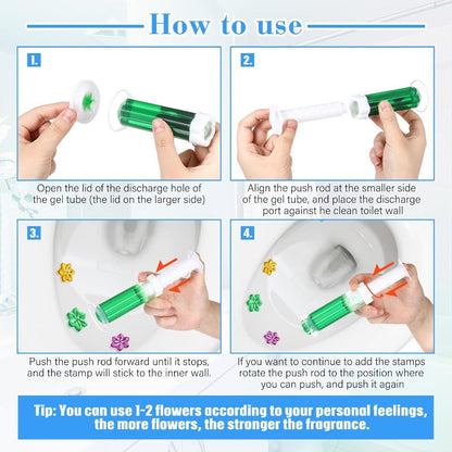 🌸 Fresh Flush Gel Stamp Kit – One Stamp Lasts 150 Flushes✨
