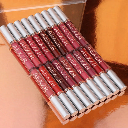💄10 Pcs Matte Lip Glossy Set💋 Waterproof & Non-Stick Cup Matte Lip Glaze – Long Lasting, Sweatproof✨