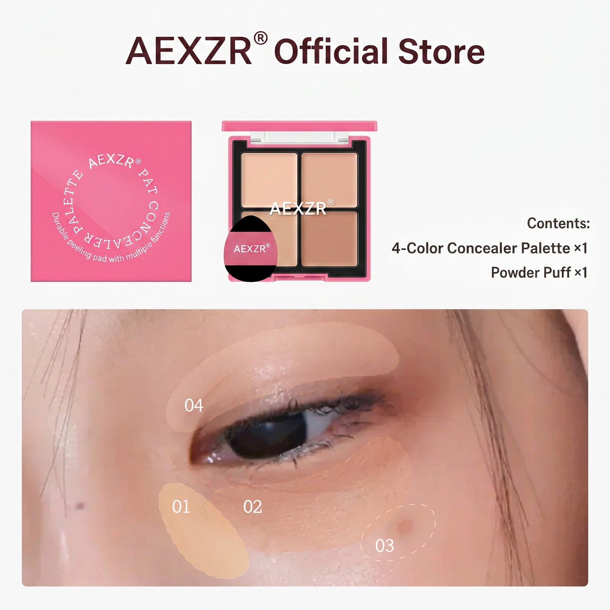 1 set（1 Contour Palette +1 Powder Puff）