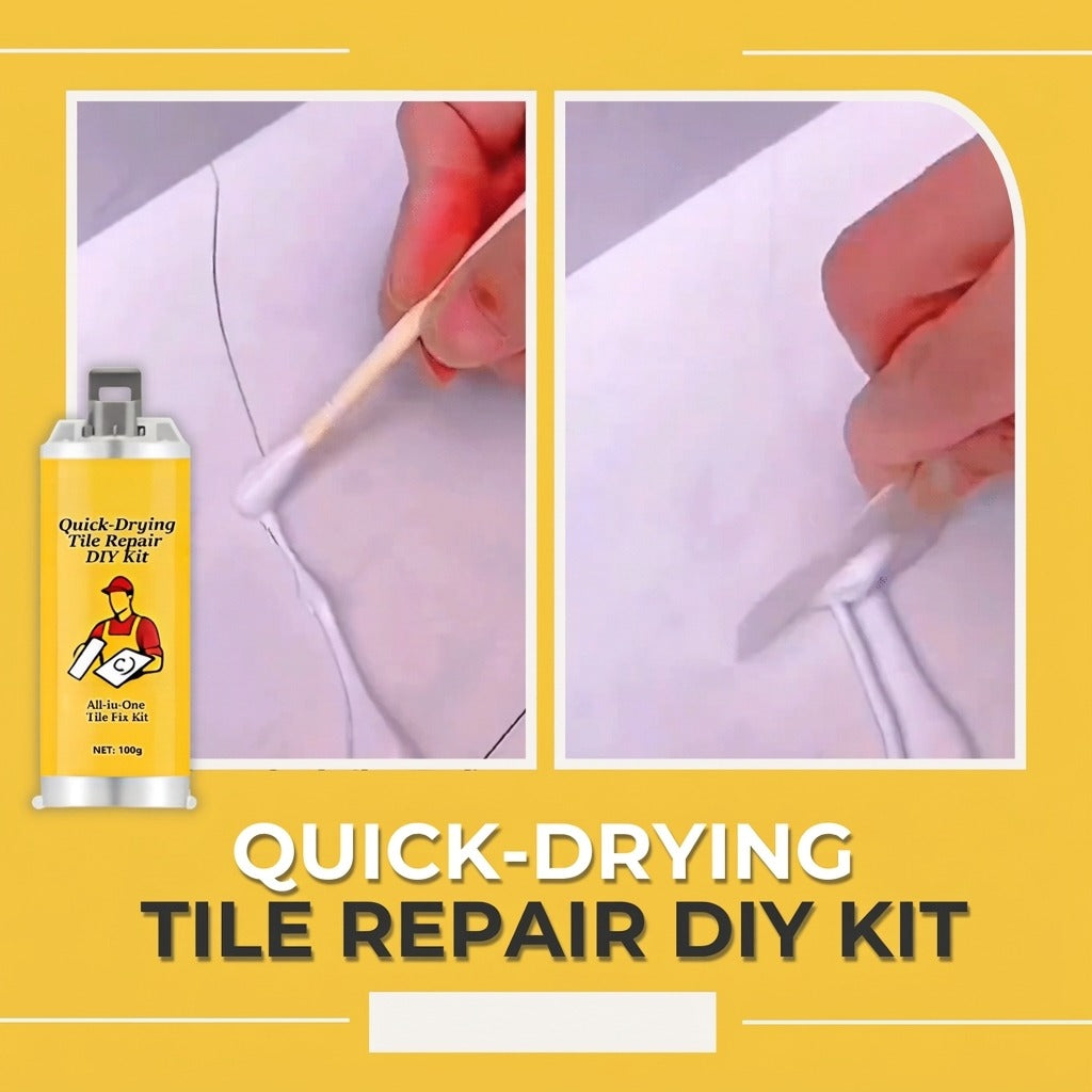 🔥Quick-Drying Tile Repair -🔧 DIY Pro Kit for Cracks & Chips✨