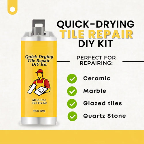🔥Quick-Drying Tile Repair -🔧 DIY Pro Kit for Cracks & Chips✨