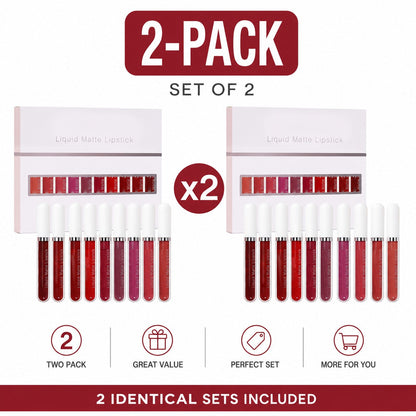 💋💄AEXZR® 10Pcs Matte Waterproof Lip Gloss Set💄