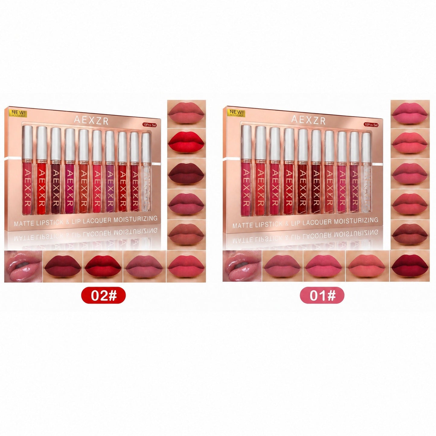 💄10 Pcs Matte Lip Glossy Set💋 Waterproof & Non-Stick Cup Matte Lip Glaze – Long Lasting, Sweatproof✨
