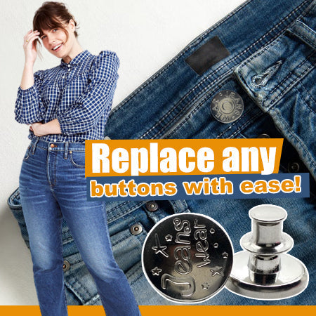 🏆✨Adjustable No-Sew Jeans Button🔘Clip On & Go, Fix Loose/Tight Jeans✨