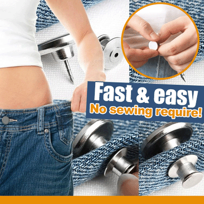 🏆✨Adjustable No-Sew Jeans Button🔘Clip On & Go, Fix Loose/Tight Jeans✨