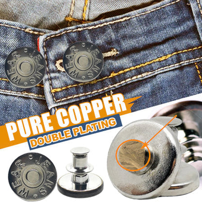 🏆✨Adjustable No-Sew Jeans Button🔘Clip On & Go, Fix Loose/Tight Jeans✨