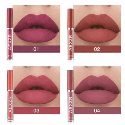 👄6-Color Matte Liquid Lipstick Set💄 – High-Pigment, Hydrating, Easy Application✨