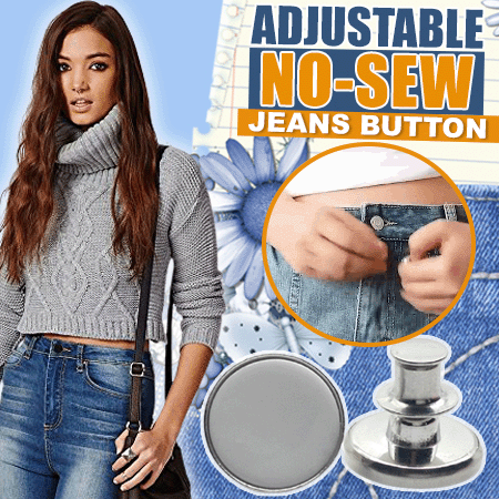 🏆✅Adjustable No-Sew Jeans Button - 🔘Clip On & Go, Fix Loose/Tight Jeans✨