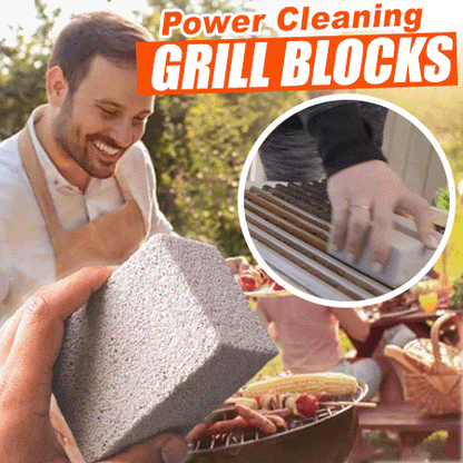 🧼 Power Cleaning Grill Blocks – Scratch-Free, Conforms to Any Grill Bar🔥