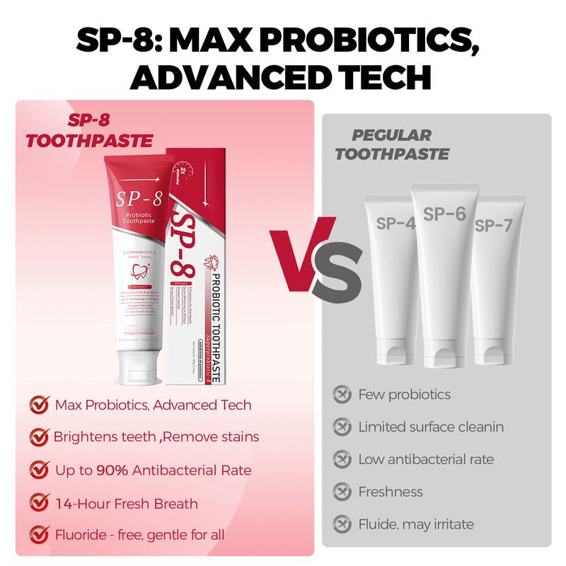 ✨SP-8 Probiotic Whitening Toothpaste🦷 Your Secret to a Brighter, Healthier Smile 🍃