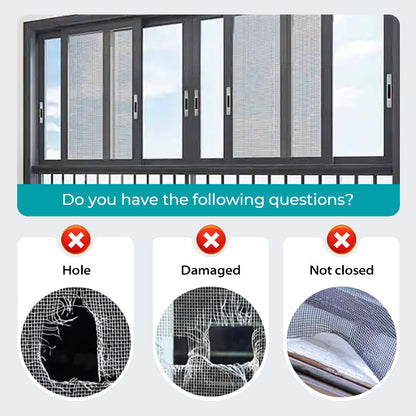💨🏆Self-Adhesive DIY Window Screen Repair Tape  - ⚡Instant Repair, Bug-Proof & Breathable✂️