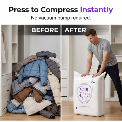 🧳Antibacterial Vacuum Storage Bags – Silver Ion Tech Keeps Clothes Fresh & Odor-Free✨