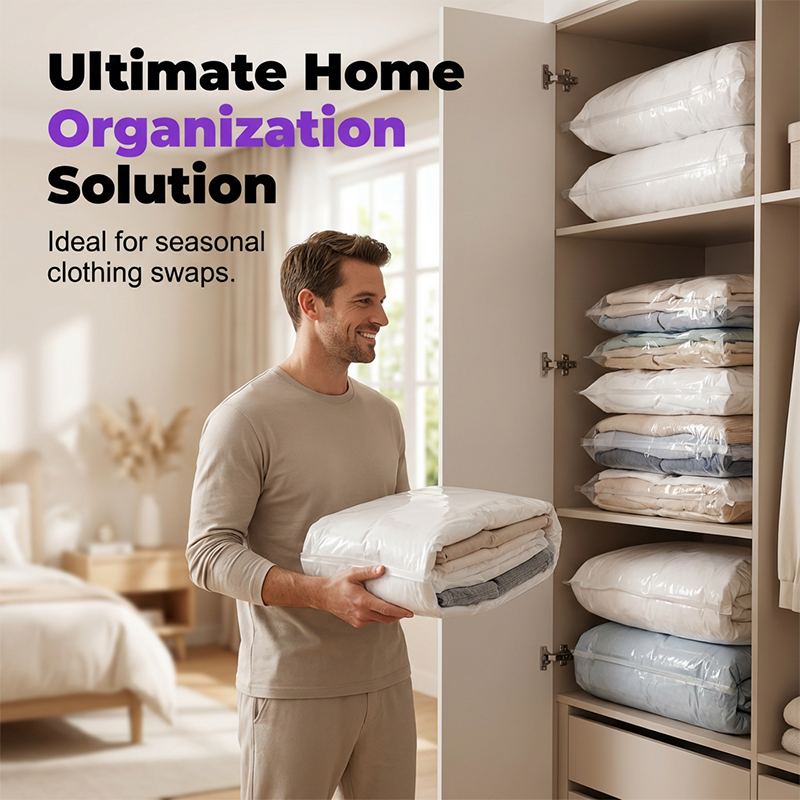 🧳🏆Antibacterial Vacuum Storage Bags – Silver Ion Tech Keeps Clothes Fresh & Odor-Free✨