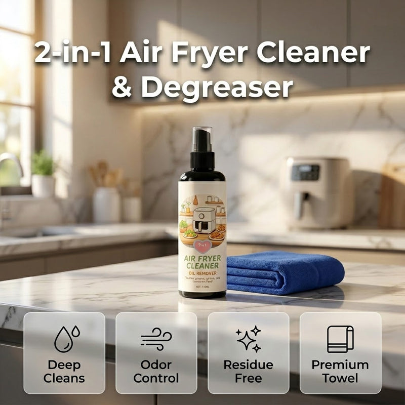 ✨2‑in‑1 Air Fryer Cleaner – Degreases & cleans, safe for non‑stick coatings🧼💪